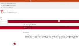 
							         For Employees | University Hospitals | Cleveland, OH | University ...								  
							    
