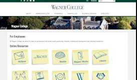 
							         For Employees - Wagner College								  
							    