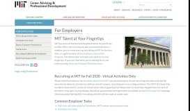 
							         For Employers | MIT Career Advising & Professional Development								  
							    