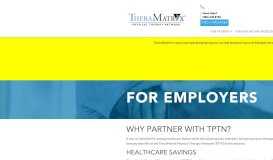 
							         For Employers - TheraMatrix								  
							    