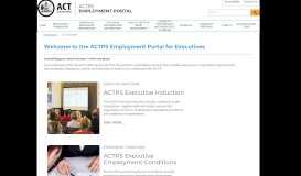 
							         For Executives - ACTPS Employment Portal - ACT Government								  
							    
