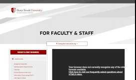 
							         For Faculty and Staff - Stony Brook University, New York								  
							    