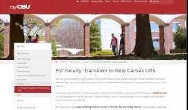 
							         For Faculty: Transition to New Canvas LMS								  
							    