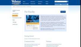
							         For Faculty | Webster University								  
							    