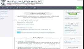 
							         For Graduate Students - Pathways to Science								  
							    