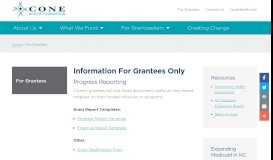 
							         For Grantees - Cone Health Foundation | Cone Health								  
							    