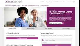 
							         For Health Care Providers | UPMC Health Plan								  
							    
