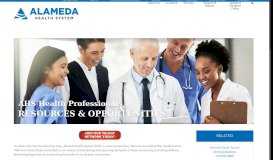 
							         For Health Professionals - Alameda Health System								  
							    