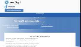 
							         For health professionals - KeepSight								  
							    