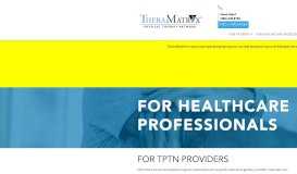 
							         For Healthcare Professionals - TheraMatrix								  
							    