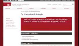 
							         For international students - SFU.ca - Simon Fraser University								  
							    