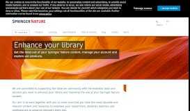 
							         For librarians | For Librarians | Springer Nature								  
							    