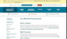 
							         For Medical Professionals | Boston Medical Center								  
							    