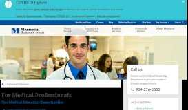 
							         For Medical Professionals | Memorial Healthcare System								  
							    