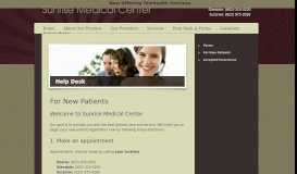 
							         For New Patients » Sunrise Medical Center								  
							    