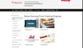 
							         For New Trainees | Postgraduate Medical Education - McGill University								  
							    