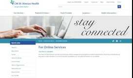 
							         For Online Services | CHI St. Alexius Health								  
							    