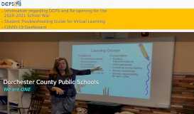 
							         For Parents - Dorchester County Public Schools								  
							    