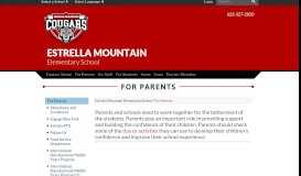 
							         For Parents - Estrella Mountain Elementary School								  
							    