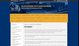 
							         For Parents - Gloucester City Junior-Senior High School								  
							    