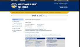 
							         For Parents - Hastings Public Schools								  
							    