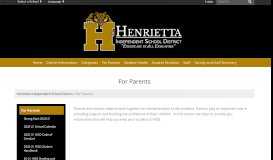 
							         For Parents - Henrietta Independent School District								  
							    