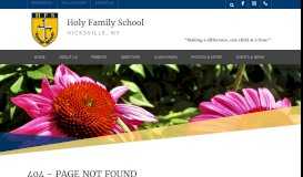 
							         For Parents - Holy Family - Hicksville								  
							    