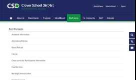 
							         For Parents / Homepage - Clover School District								  
							    