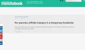 
							         For parents, Infinite Campus is a temporary headache - Philadelphia ...								  
							    