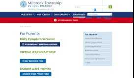 
							         For Parents | Millcreek Township School District								  
							    