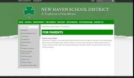 
							         For Parents - New Haven School District								  
							    