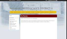 
							         For Parents - Nogales Unified School District #1								  
							    