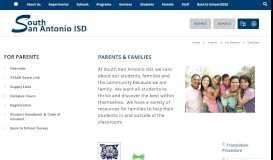 
							         For Parents / Overview - South San Antonio ISD								  
							    