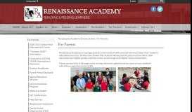 
							         For Parents - Renaissance Academy Charter School								  
							    