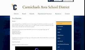 
							         For Parents – Resources – Carmichaels Area School District								  
							    