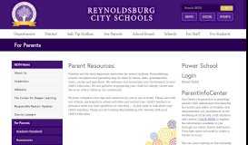 
							         For Parents - Reynoldsburg City Schools								  
							    