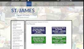 
							         For Parents - St. James Parish Schools								  
							    
