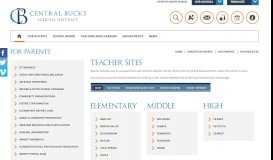 
							         For Parents / Teacher Sites - Central Bucks School District								  
							    