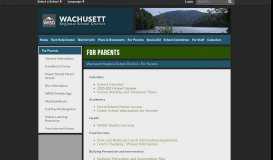 
							         For Parents - Wachusett Regional School District								  
							    