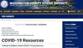 
							         For Parents - Washington County School District								  
							    