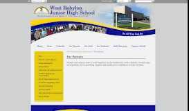 
							         For Parents - West Babylon Junior High School								  
							    