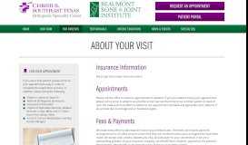 
							         For Patients: About Your Visit | Beaumont Bone & Joint Institute								  
							    