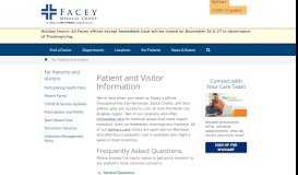 
							         For Patients and Visitors | Facey Medical Group								  
							    