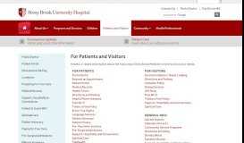 
							         For Patients and Visitors | Stony Brook Medicine								  
							    