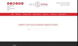 
							         For Patients – Axis Spine Center								  
							    