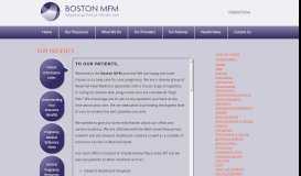 
							         For Patients - Boston Maternal Fetal Medicine								  
							    