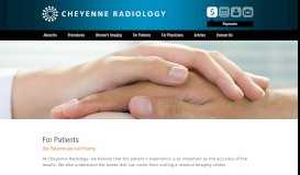
							         For Patients - Cheyenne Radiology Group								  
							    