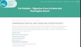
							         For Patients - Digestive Care in Irvine and Huntington Beach								  
							    
