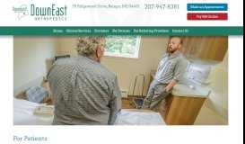 
							         For Patients - DownEast Orthopedics								  
							    