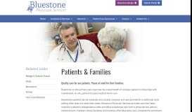 
							         For Patients & Families - Bluestone Physician Services								  
							    